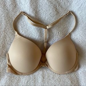 34C pink razor back push up bra